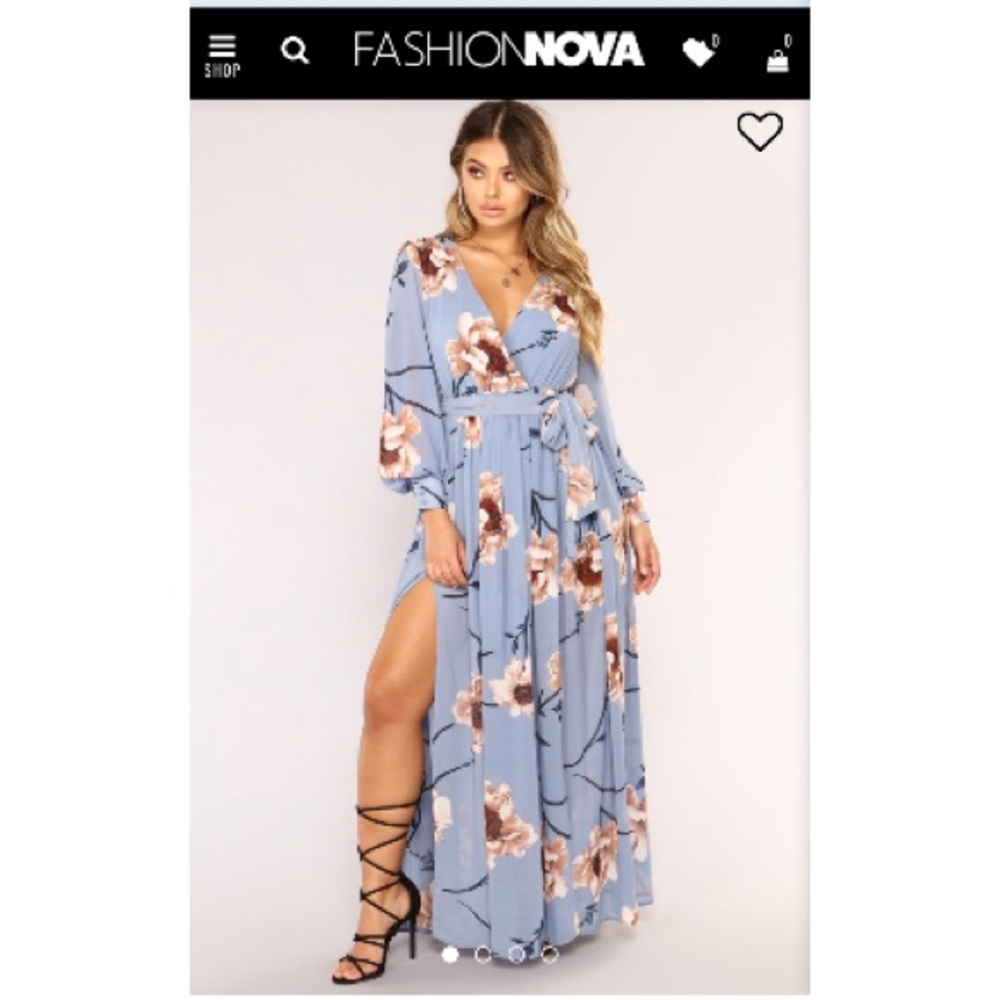 Fashion Nova blue maxi dress